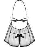Obsessive Delishya must läbipaistev babydoll-kleit