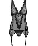 Obsessive Emperita черная сетчатая грация и стринги