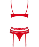 Obsessive Heartina Red Lace Lingerie Set