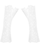 Obsessive Heavenlly white lace fingerless gloves