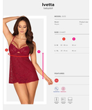 Obsessive Ivetta Red Lace Babydoll
