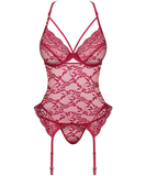 Obsessive Ivetta red lace basque with string