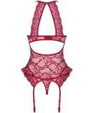 Obsessive Ivetta red lace basque with string
