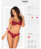 Obsessive Ivetta red lingerie set