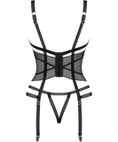 Obsessive Lanelia black open basque with crotchless string