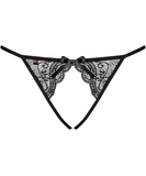 Obsessive Miamor mustad avatud jalgevahega stringid