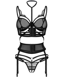 Obsessive Premisis melns apakšveļas komplekts