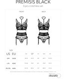 Obsessive Premisis melns apakšveļas komplekts