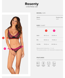 Obsessive Rosenty black lingerie set with pink embroidery