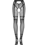 Obsessive S123 black net crotchless tights
