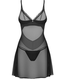 Obsessive Stelisa mustast läbipaistvast tüllist öösärk