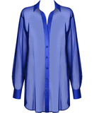 Obsessive Stellya blue sheer mesh dressing gown