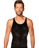 Obsessive black net tank top