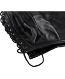 Ouch! black double hood mask with zipper & lacing