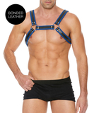 Ouch! zilas mākslīgās ādas krūšu siksnas