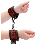 Ouch! burgundy vinyl wrist cuffs