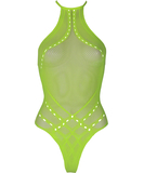 Ouch! Glow neon green net bodysuit