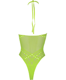 Ouch! Glow neon green net bodysuit