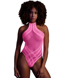 Ouch! Glow neon pink net bodysuit