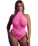 Ouch! Glow neon pink net bodysuit