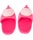 OV pink plush boob slippers