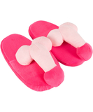 OV pink plush penis slippers