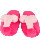 OV pink plush penis slippers