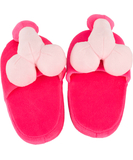 OV pink plush penis slippers