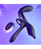 Playboy Pleasure The 3 Way Couples Vibrator with Cock Ring & Clit Tickler