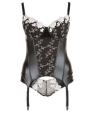 Cottelli Lingerie black wetlook corsage set