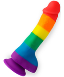 Pride Dildo Rainbow with Balls силиконовый дилдо