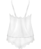 Obsessive Prima Neve white satin lingerie set