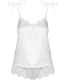 Obsessive Prima Neve white satin lingerie set