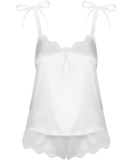 Obsessive Prima Neve white satin lingerie set