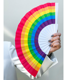 Rainbow Pride hand fan