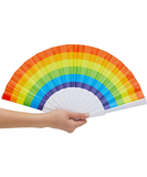 Rainbow Pride hand fan