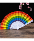 Rainbow Pride hand fan