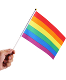Rainbow Pride LGBT karogs ar kātu