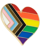 Rainbow Pride ženkliukas su emaliu LGBT pažangos vėliava Širdis