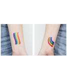 Rainbow Pride temporary tattoos (10 pcs)