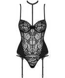 Obsessive Raquelia black lace basque with string