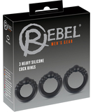 Rebel Weighted Silicone Cock Ring Set