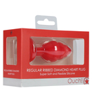 Shots Toys Ribbed Jewel Heart anālais stimulators