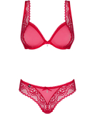 Obsessive red lace two-piece lingerie set