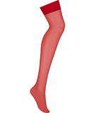 Obsessive red suspender stockings