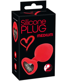 You2Toys Jewel Heart Silicone Plug Medium