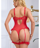 Subblime Paula punane rihmade ja väljalõikega bodykostüüm