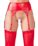 NO:XQSE red matte look garter belt with stockings