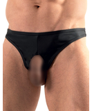 Svenjoyment black matte look open thong