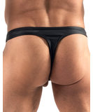 Svenjoyment black matte look open thong